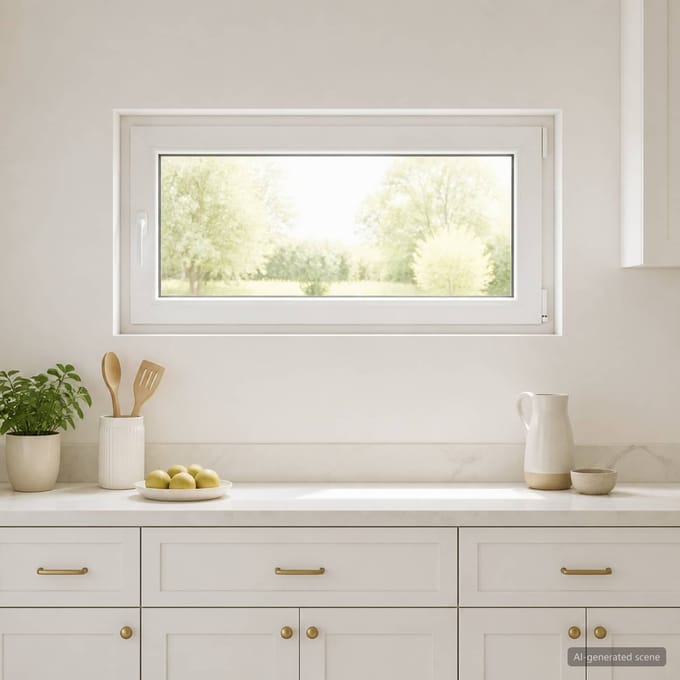 vidaXL - Kleur - binnenkant - kelderraam - Wit - RISOR - 110 - x - 55 - cm