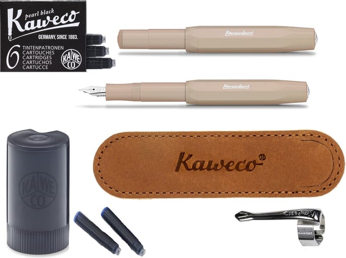 Kaweco Cadeauset (5delig) Sport Skyline Macchiato Fountain Pen - Medium