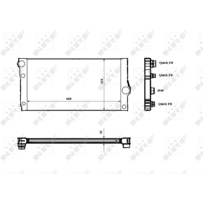 Radiator, motorkoeling NRF 53817