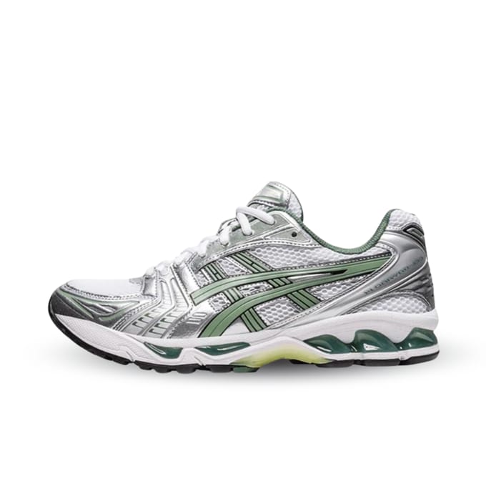 Asics Gel-Kayano 14 White Pure Silver Slate Grey Sage