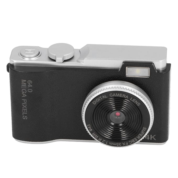 Appareil photo numérique 48MP 1080P Écran 2,4 pouces Zoom 16x Anti-tremblement Caméra selfie compacte portable noir