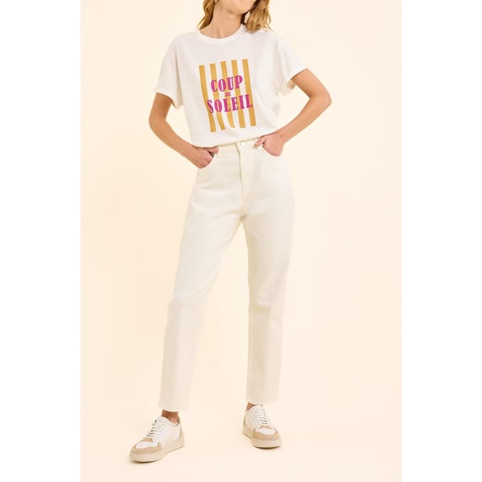 ICode Off-white Boyfit Jeans Elise Off-white Taglia: W33 | Pantaloni da completo Outlet | Donna | Bianco