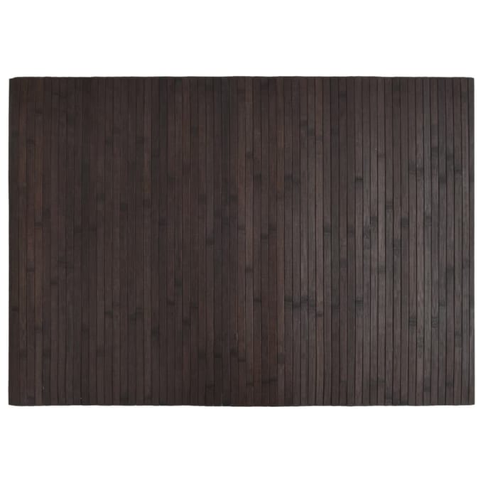 vidaXL - Vloerkleed - rechthoekig - 70x100 - cm - bamboe - donkerbruin
