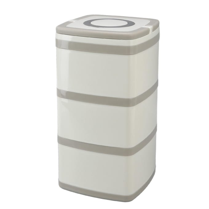 Draagbare Lunchbox Lekdicht Grote Capaciteit 304 Roestvrij Staal Vacuümisolatie Bento Lunchbox L gray