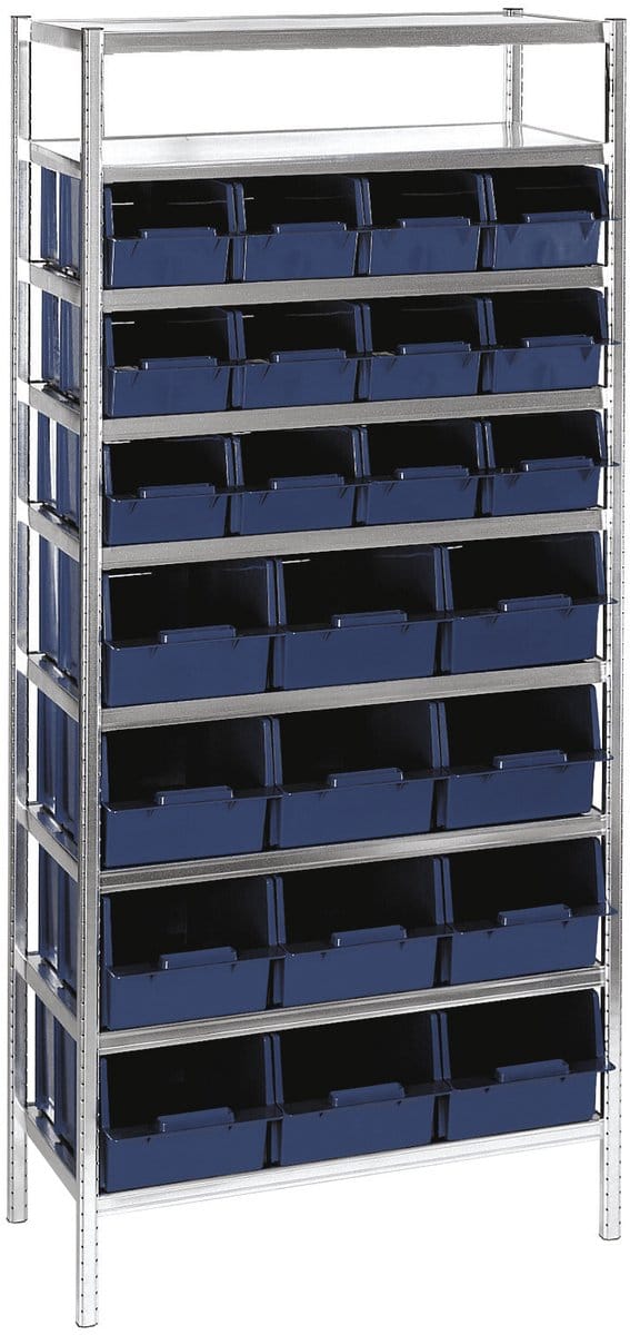 Raaco Rek met 12x bak 7-1600 12x bak 9-2800 gal/bl