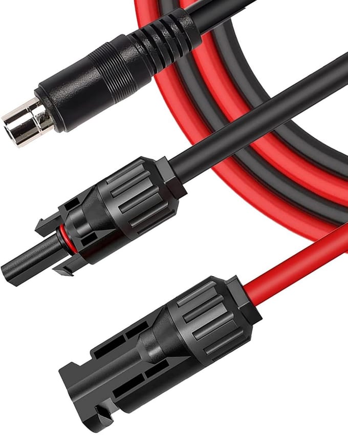 Solarpaneel naar 8mm DC Kabel 2m - Adapter voor Draagbare Powerstations en Opladen