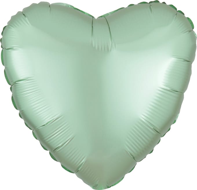 Amscan Folieballon Pastel Heart 40 Cm Mintgroen