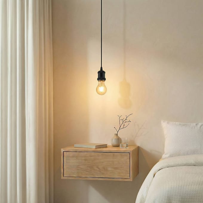 Lindby - hanglamp - 1licht - Aluminium, staal - H: 6.5 cm - E27 - zwart