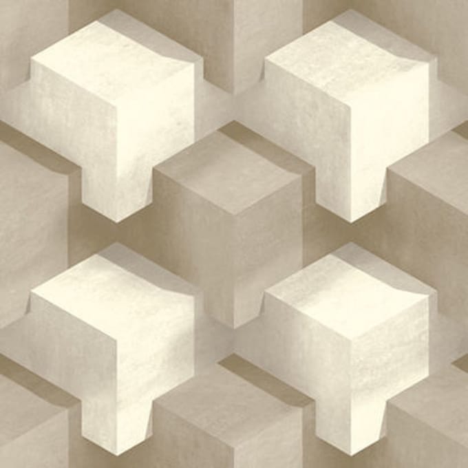 Retro Modern Prisme 3d Behang L20107