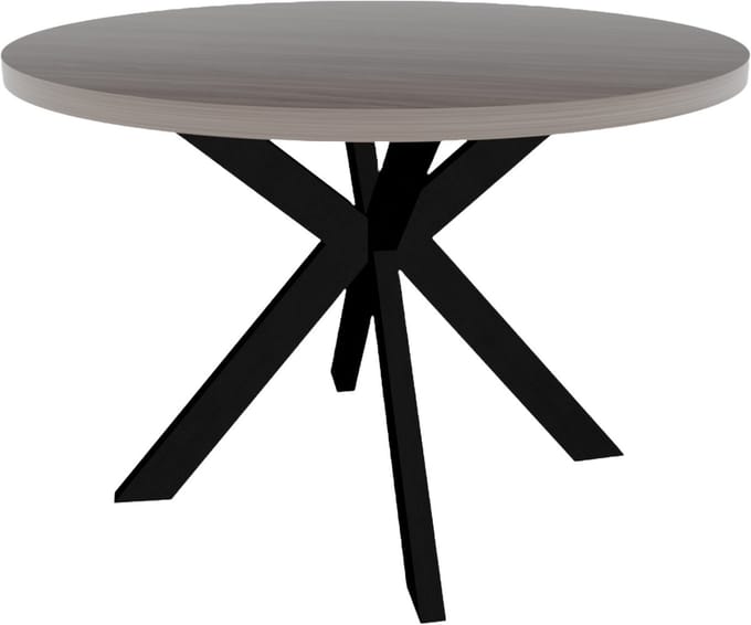 Eettafel rond melamine 120cm Sanne grijs ronde tafel