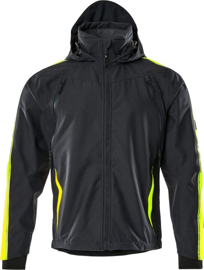 Mascot Hardwear Shell jas 15001-222 - Zwart/hi-vis geel - L