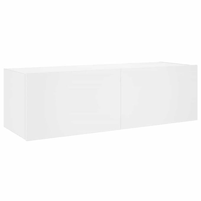 vidaXL - Tv-wandmeubel - met - LED-verlichting - 100x35x31 - cm - wit
