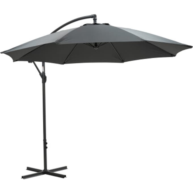 Garden Impressions - Parasol - Athene - Ø300 cm - Frame royal grey - Donkergrijs