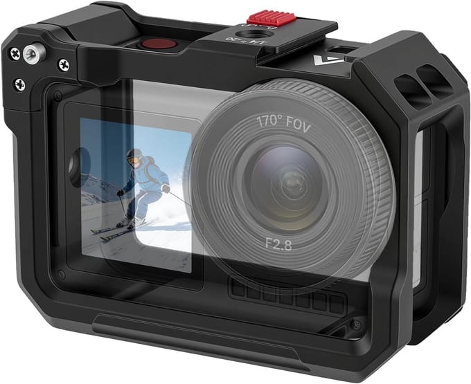 Camera Kooi - Beschermframe Accessoires - Video Opnames - Magnetische Snelkoppeling - 9 x 6 x 4 cm - Zwart