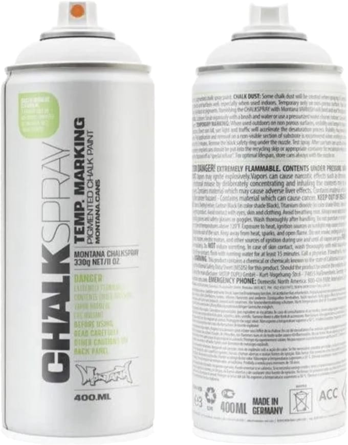 Montana CHALK - Krijtverf WIT spuitbus 400ml