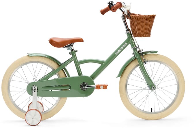 Generation Classic 18 inch Groen – Kinderfiets met Mandje