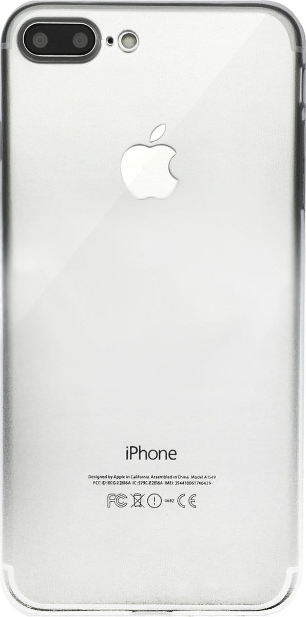 Peachy Transparant TPU hoesje geschikt voor iPhone 7 Plus 8 Plus Doorzichtig silicone case