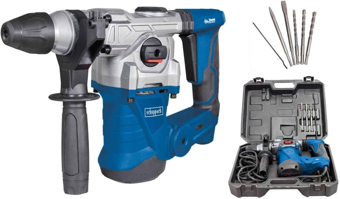 Scheppach Boorhamer DH1300PLUS - 1250W - 5J - SDS-plus - Inclusief platte beitel, puntbeitel, borenset & koffer