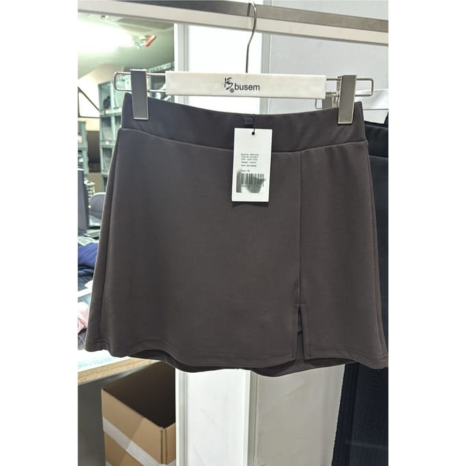 Hoge Taille Mini Skort met Split