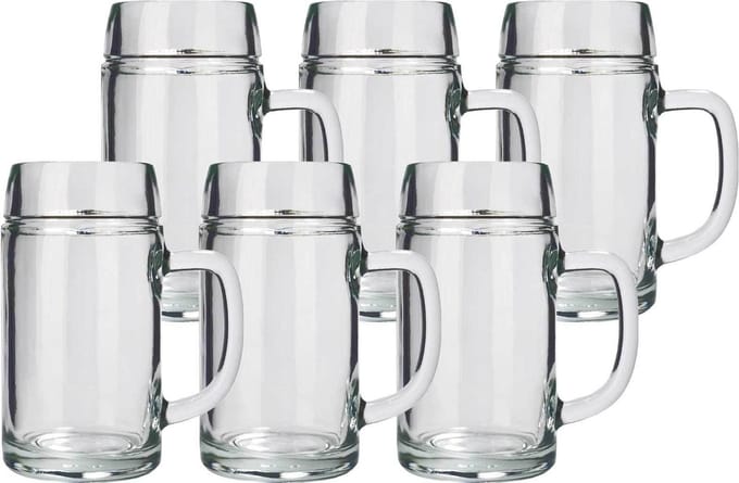 Stolzle Lausitz - Bierpul - Styria - 1 liter - Bierglazen - Glazenset - 6 stuks