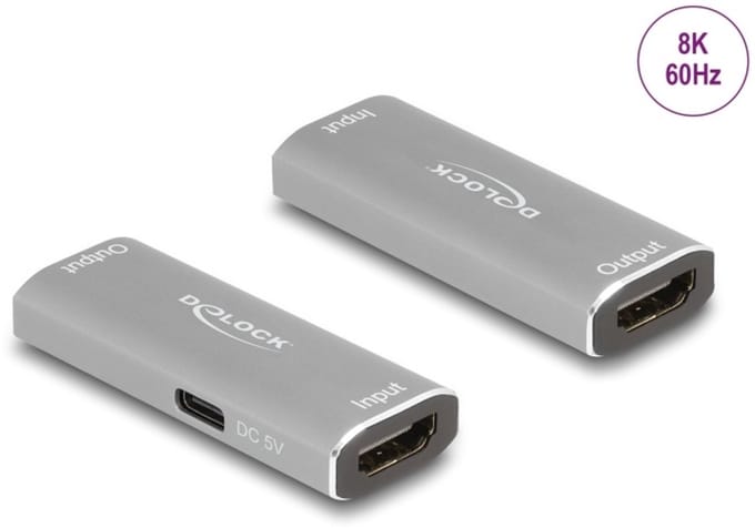 Delock HDMI Repeater 8K 60 Hz 20 m