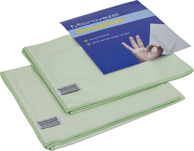 Horeca Droogdoek - 50 x 70cm - Groen - 2 Stuks