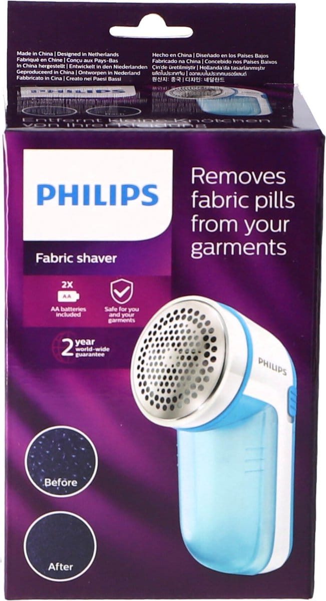 Philips GC026/00 - Pluizenverwijderaar - Ontpiller met 3 Groottes - Blauw / Wit