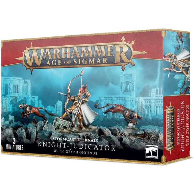 Figurine Games Workshop Warhammer AoS - Stormcast Eternals Chevalier-Judicator avec Gryph-dogues