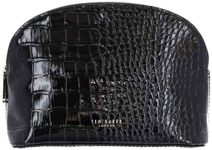 Ted Baker toilettas Nicco Croc Effect Washbag Black zwart