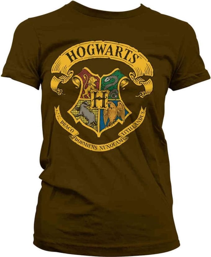 Harry Potter Dames Tshirt -S- Hogwarts Crest Blauw