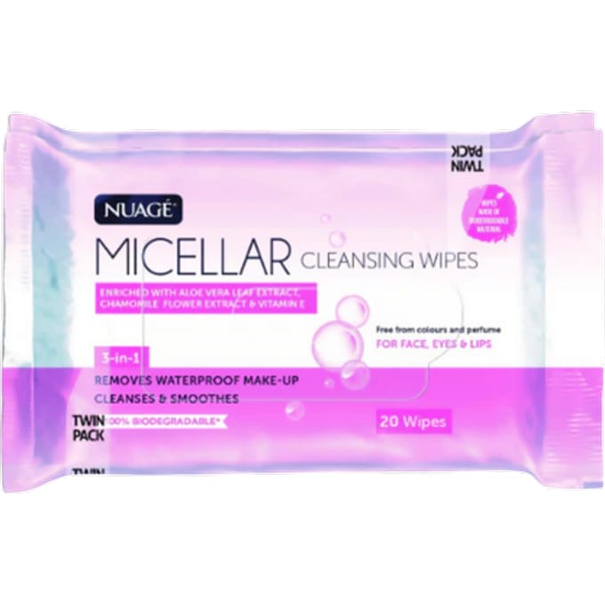Nuage Micellar Make-Up Reinigingsdoekjes – 40 doekjes (2 x 20 pak)