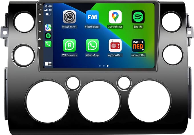 Carplay autoradio voor Toyota Fj Cruiser | 2006 t/m 2017 | Android 13 | Draadloos Apple Carplay & Android Auto | 2GB + 32GB | 8-Core processor | Davilon | 2025 model | 2006 2007 2008 2009 2010 2011 2012 2013 2014 2015 2016 2017 | Bluetooth & Wifi