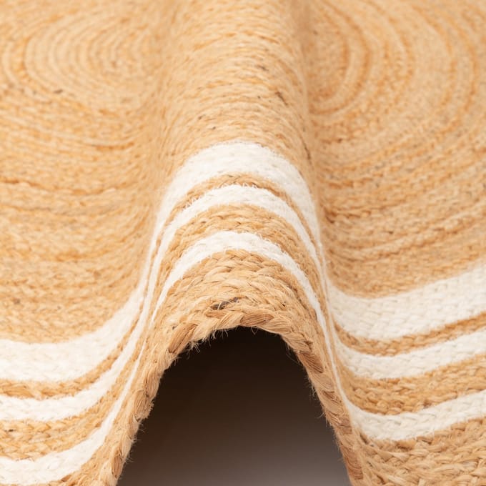 Pergamon Natuurvezeltapijt Jute Salsa Stripes Rond