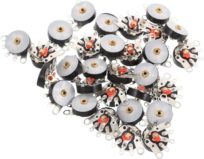 Potentiometer Schakelaars - Draaipotentiometer Volume - Audio Regelen - Geïntegreerde Schakelaar - 30 Stuks - Multicolor