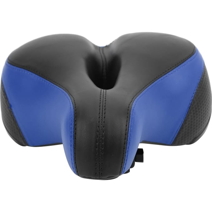 Fietszadel Microvezel Leer Hol Uitgesneden Schokdemper Mountainbike Zadel Zitting(Zwart Blauw ) black