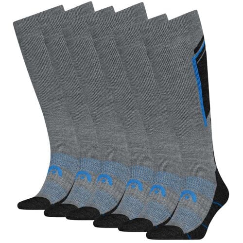 HEAD Skisokken Kneehigh 6-pack Mid Grey / Strong Blue-35/38