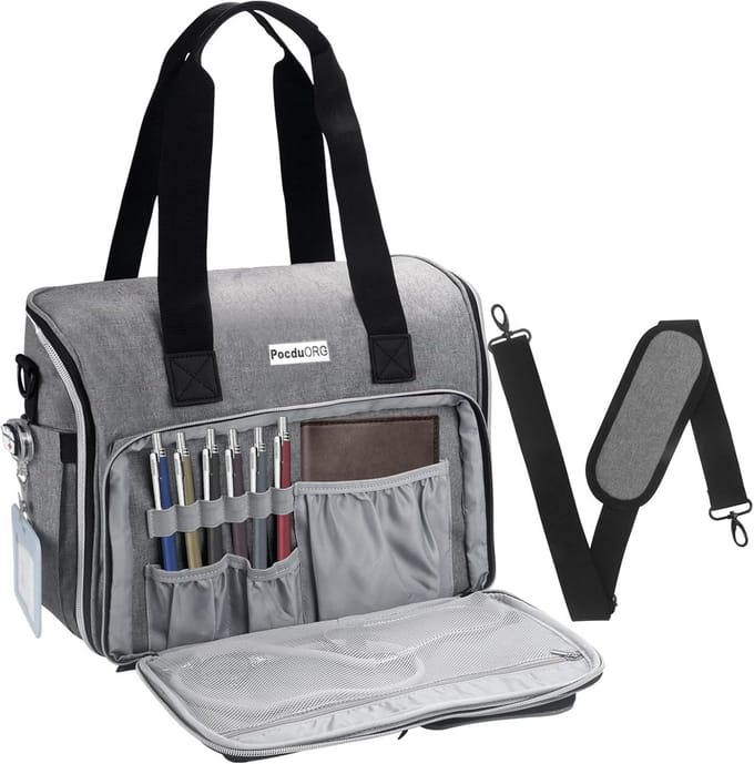 Laptoptas met Schoudertas & Organizer Functie voor Dames, Geschikt voor 14 Inch