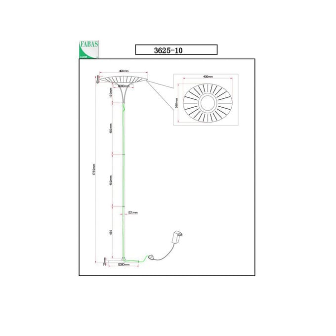 Fabas Luce LED vloerlamp Vela, wit/transparant, 175cm, acryl, dimmer
