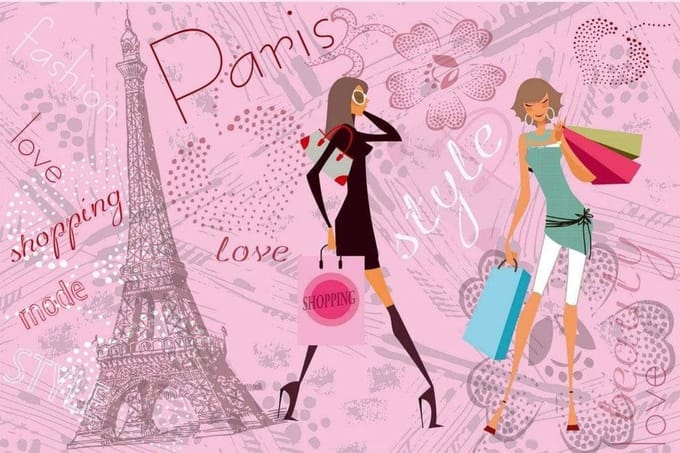 Fotobehang - Paris Style 375x250cm - Vliesbehang