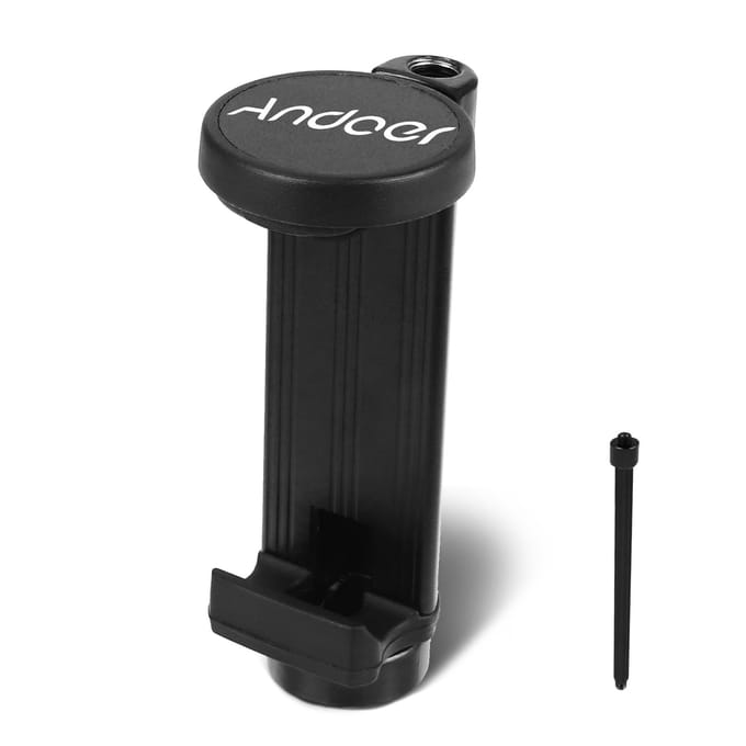 Andoer AD-01 Universele Telefoon Statief Mount Smartphone Houder Clip Telefoonklem Verticaal Horizontaal zwart
