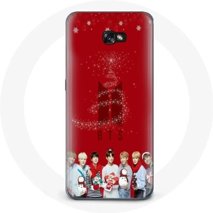 Coque pour Samsung Galaxy A5 2017 BTS Bangtan Garçons Fond Rouge Cadeau de Noël 2023
