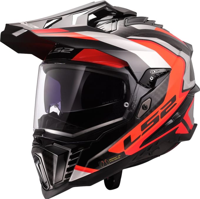LS2 MX701 Explorer C Frontier II Oranje 06 Adventure Motorhelm - Maat L - Helm