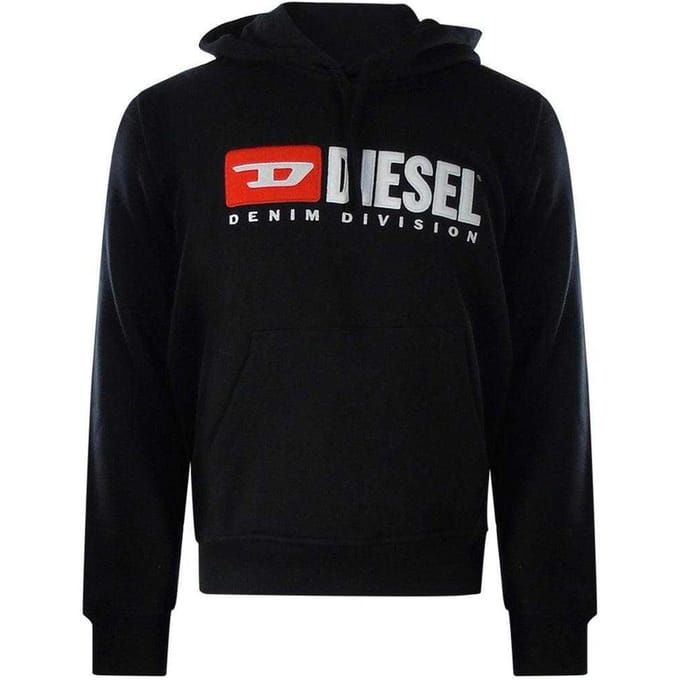 Diesel Heren Divisie Logo Hoodie (Zwart)