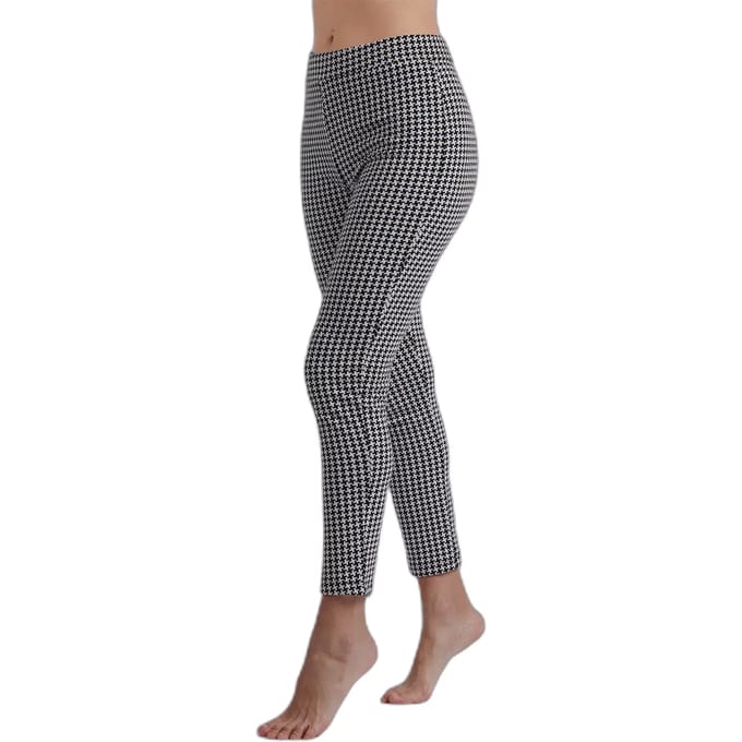 Elastische lange broek met houndstooth voor dames Admas