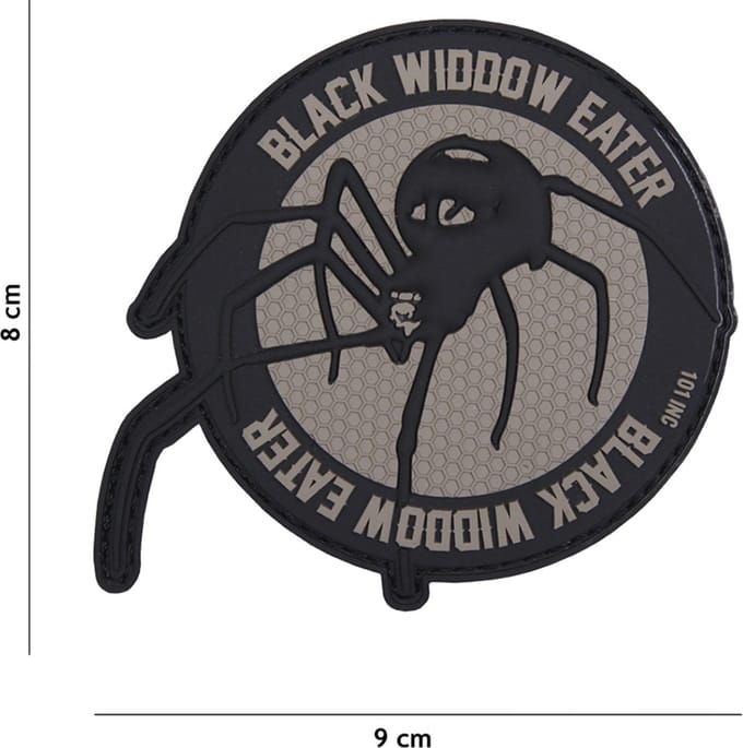 101 Inc Embleem 3D Pvc Black Widdow Eater Grijs  16031