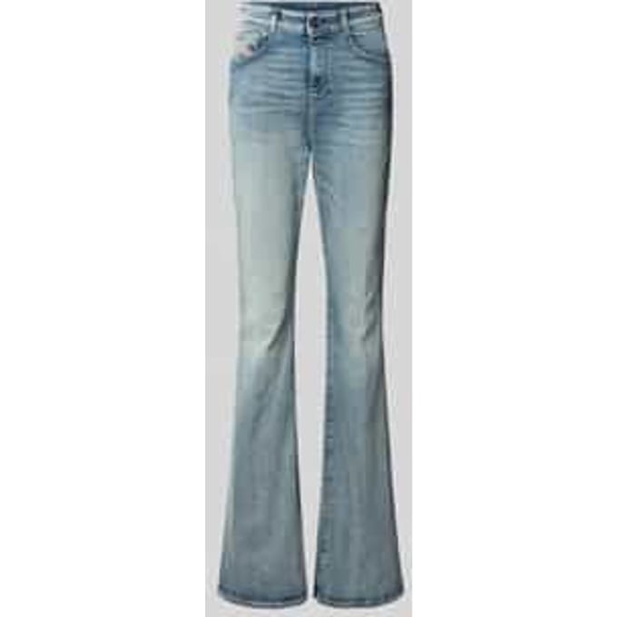 flared fit jeans met logodetail