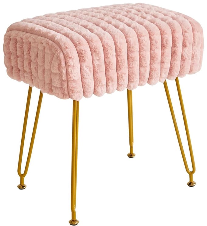 DnA® Kaptafel Stoel - Stoel - Kruk - Roze - 41cm x 30cm x 45cm