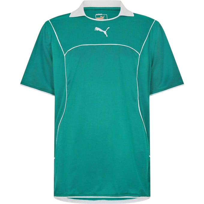 Puma Heren Effen Contrast Bies Atletisch Rugby Shirt (Groen)