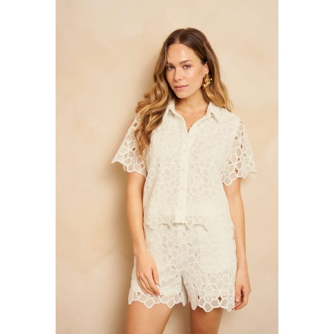 Lofty Manner Blouse Blouse Denni Re43 Off-white Dames Maat - XS