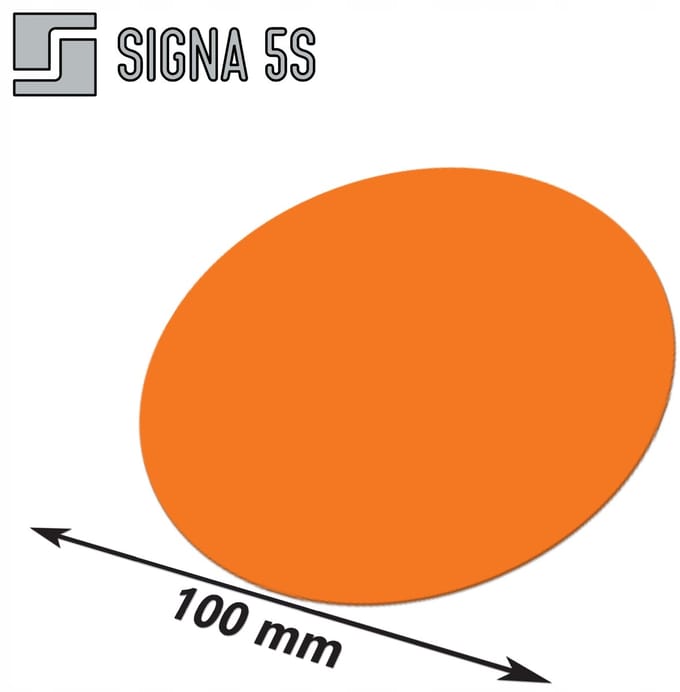 SIGNA 5S Vloermarkering Cirkel Oranje Ø100mm - Duurzaam & stevig